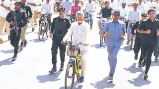 పర్యావరణ రక్షణకై స్వయంగా రంగంలోకి దిగిన సీఎం చంద్రబాబు!  స్టీల్ సిటీలో 5 కి.మీ. సైకిల్ సవారీ!