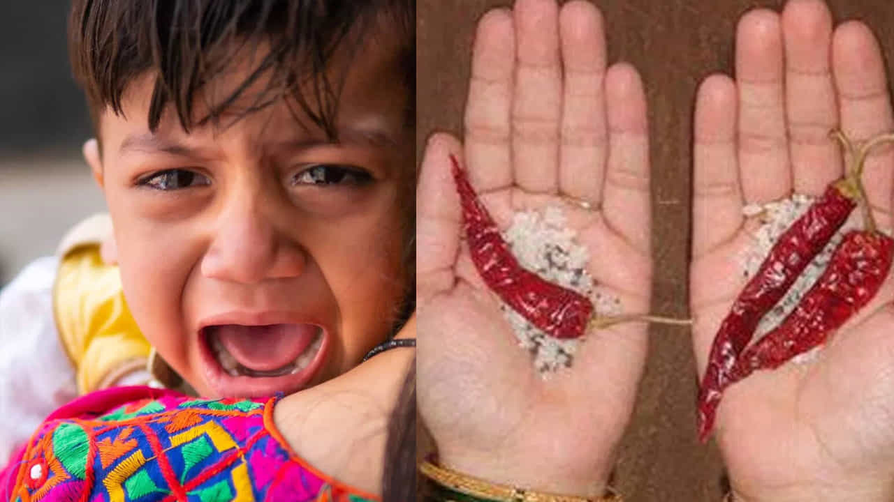 తల్లి చీర కొంగుతో పిల్లలకు దిష్టి తీయడం మరో సాధారణ ఆచారం. ఇది తల్లి ప్రేమ, రక్షణకు ప్రతీకగా భావించబడుతుంది. అలాగే కొందరు చీపురు లేదా కొద్దిగా జుట్టును ఉపయోగించి కూడా దిష్టి తీస్తుంటారు. ప్రాంతాన్ని బట్టి, కుటుంబ సంప్రదాయాలను బట్టి ఈ పద్ధతుల్లో మార్పులు కనిపిస్తాయి.