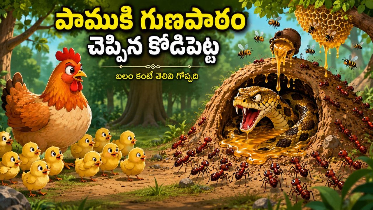 Moral Story: పాముకి గుణపాఠం చెప్పిన కోడిపెట్ట..బలం కంటే తెలివి గొప్పది..!