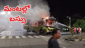 అనకాపల్లిలో ఘోర బస్సు ప్రమాదం.. పూర్తిగా కాలిపోయిన బస్సు