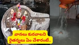 వర్షాలు కురవాలని శివుడికి జల దిగ్బంధం.. వీడియో చూశారా..?