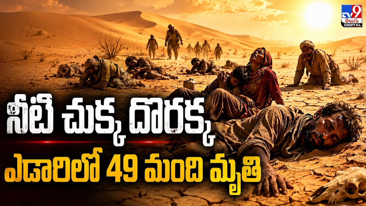 నీటి చుక్క దొరక్క ఎడారిలో 49 మంది మృతి నీటి చుక్క దొరక్క ఎడారిలో 49 మంది మృతి