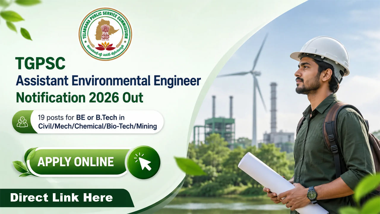 TGPSC AEE Jobs 2026: తెలంగాణ కాలుష్య నియంత్రణ మండలిలో ఉద్యోగాలు.. ఆన్‌లైన్‌ దరఖాస్తులు ప్రారంభం