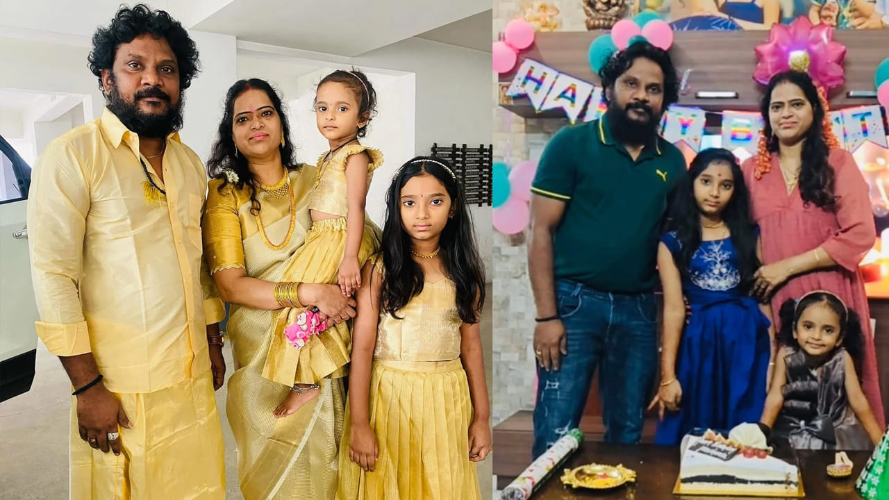 సినిమాలు, టీవీ షోల సంగతి పక్కన పెడితే.. తాగుబోతు రమేష్ ఫ్యామిలీ గురించి చాలా మందికి తెలియదు. అయితే అప్పుడప్పుడు సోషల్ మీడియాలో తన ఫ్యామిలీ ఫొటోలను షేర్ చేస్తుంటాడీ కమెడియన్. రమేష్ కు ఇద్దరు అందమైన కూతుళ్లు ఉన్నారు. ప్రస్తుతం వీరి ఫొటోలు నెట్టింట వైరలవుతున్నాయి.