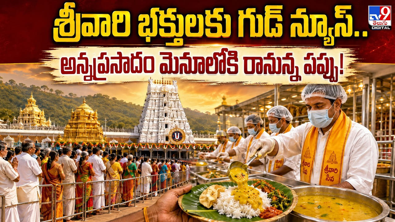 శ్రీవారి భక్తులకు గుడ్ న్యూస్.. అన్నప్రసాదం మెనూలోకి రానున్న పప్పు శ్రీవారి భక్తులకు గుడ్ న్యూస్.. అన్నప్రసాదం మెనూలోకి రానున్న పప్పు