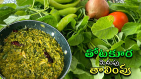 పాత కాలపు నాటి తోటకూర రుబ్బు తాళింపు..
