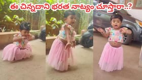 బుడిబుడి అడుగులతో భరతనాట్యం.. ఎక్స్‌ప్రెషన్స్ చూస్తే ఫిదానే