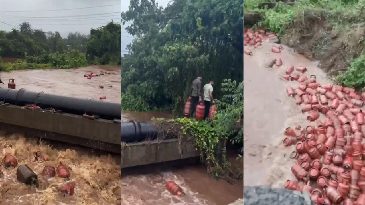 Video: పుష్ప సీన్ను మించి.. నదిలో వేల గ్యాస్ సిలిండర్లు.. ఎలా వచ్చాయో వీడియోలో చూడండి..