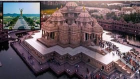 25 ఏళ్ల అక్షరధామ్ ఆలయం.. 20 వేల శిల్పాలు, 108 అడుగుల విగ్రహం..