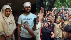 నీట్ నిరసనల్లో పుట్టిన ప్రేమ.. లాఠీఛార్జ్‌తో ఒక్కటైన జంట..