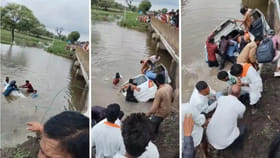 చెరువులోకి దూసుకెళ్లిన కారు.. ఐదుగురు మృతి!