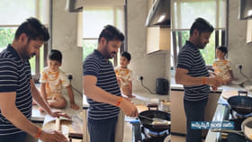 మనవడు అడిగితే తప్పుతుందా..? స్వయంగా పూరీలు వేసిన సీఎం రేవంత్