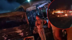 ఘోర ప్రమాదం.. ఆరుగురు సజీవ దహనం..!