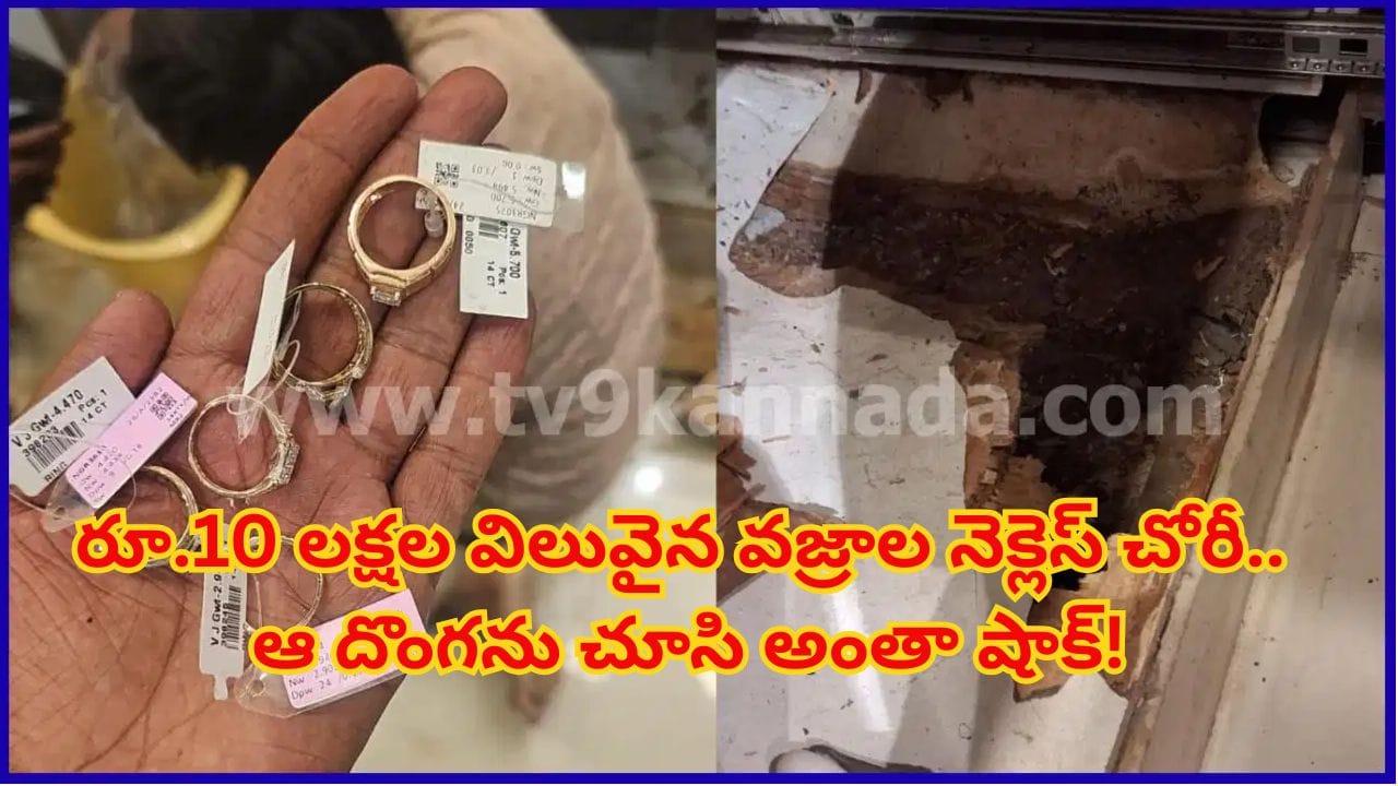 వీడు మామూలు దొంగ కాదు..! వేసిన తాళం వేసినట్టే, రూ.10లక్షల విలువైన వజ్రాల హారం చోరీ.. సీసీ ఫుటేజ్ చూస్తే..