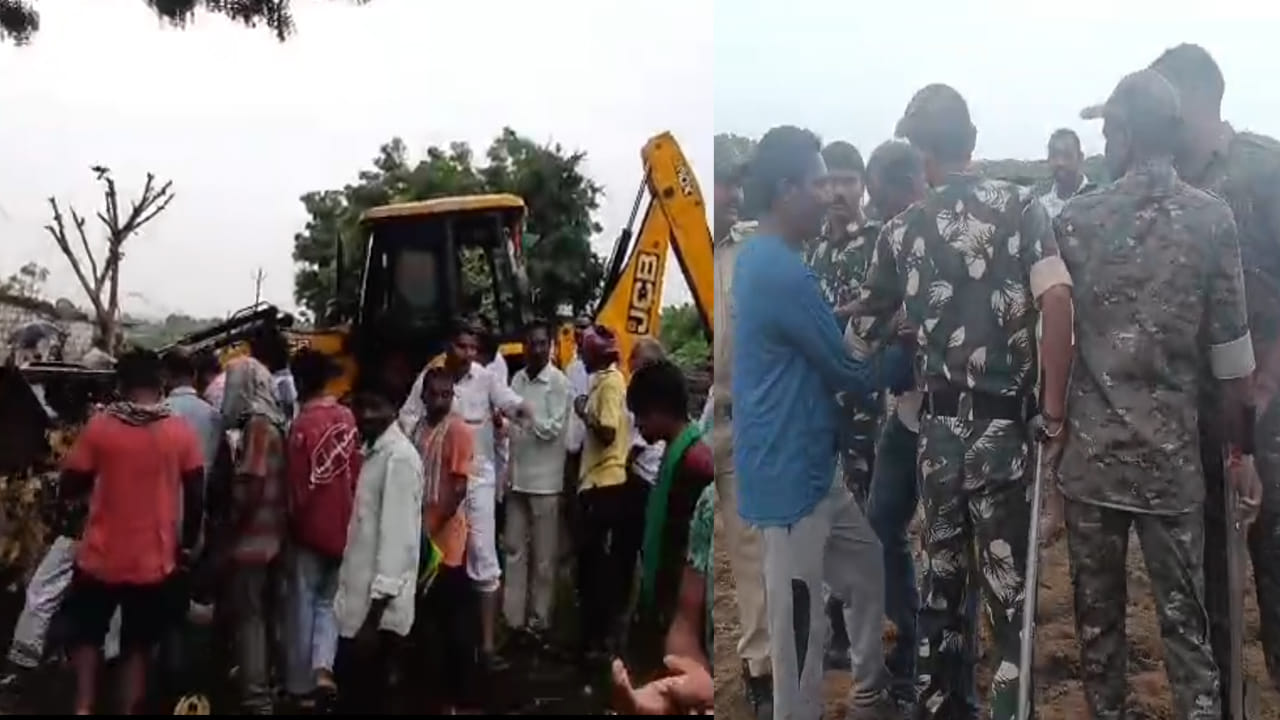Telangana: చెన్నూరులో ఉద్రిక్తత.. అధికారులపై కారంపొడి, పెట్రోల్తో ఆక్రమణదారుల దాడి