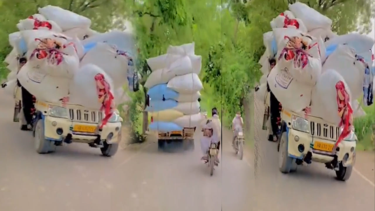 Viral Video: పోతావ్ రా రేయ్.. ముందు రోడ్డు కూడా కనిపించనంతగా ఓవర్లోడింగ్.. డేంజర్ డ్రైవింగ్పై నెటిజన్ల ఫైర్!