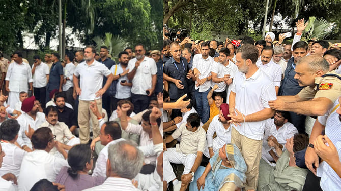 రాహుల్ గాంధీని అదుపులోకి తీసుకున్న పోలీసులు