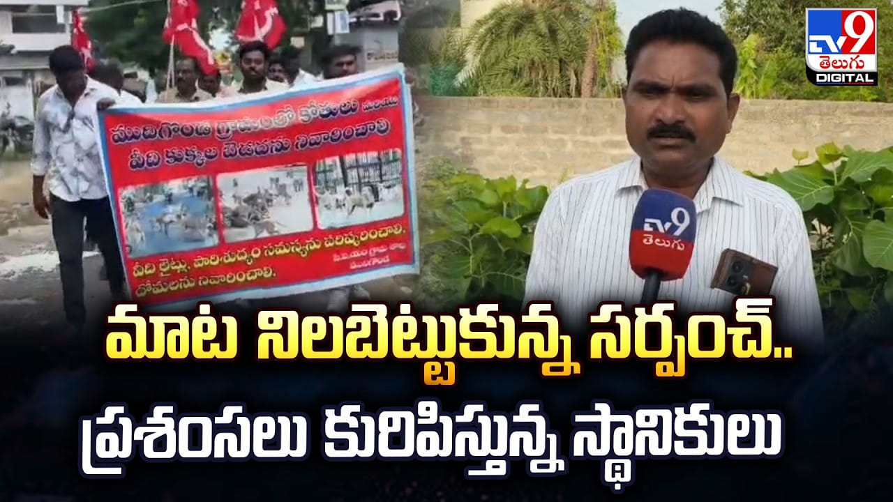 మాట నిలబెట్టుకున్న సర్పంచ్‌.. ప్రశంసలు కురిపిస్తున్న స్థానికులు | Khammam Sarpanch Fulfills Election Promise, Frees Village from Monkey Menace video tv9d