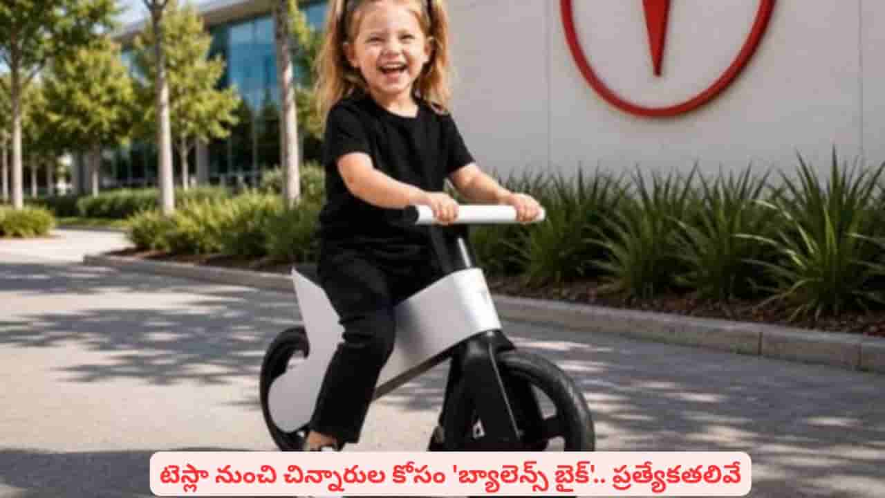 చిన్నారుల కోసం టెస్లా స్పెషల్ గిఫ్ట్..! పెడల్స్ లేవు.. మోటార్ లేదు.. మరేంటి స్పెషల్