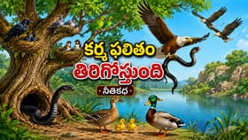 దుష్టులు తమ కర్మ ఫలితాన్ని అనుభవించక తప్పదు.. పాము - బాతు నీతి కథ