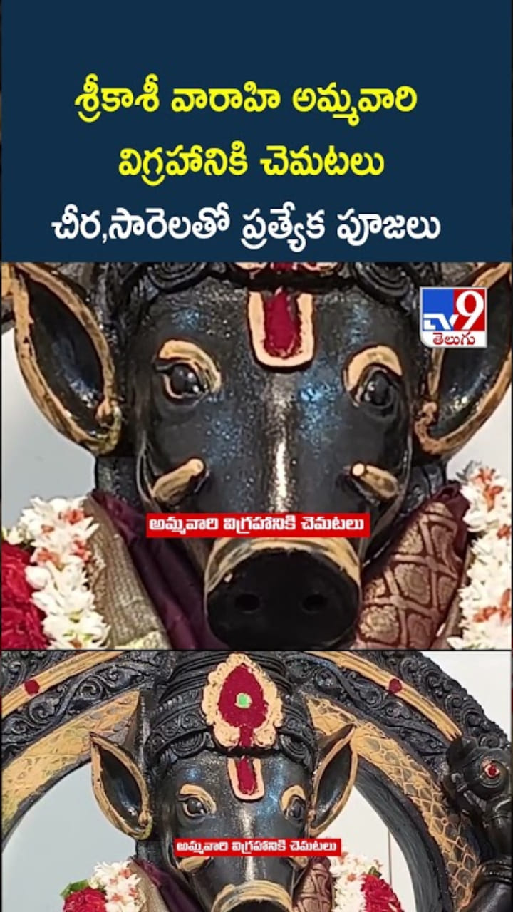 శ్రీకాశీ వారాహి అమ్మవారి విగ్రహానికి చెమటలు..ప్రత్యేక పూజలు