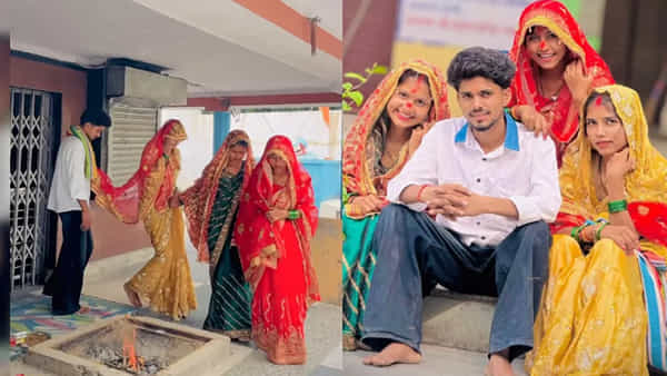 Viral Video: అలా ఎలరా..! ఒక్కడినే పెళ్లి చేసుకున్న ముగ్గురు అక్కాచెల్లెళ్లు.. వీడియో వైరల్.. అసలు కథేంటి?
