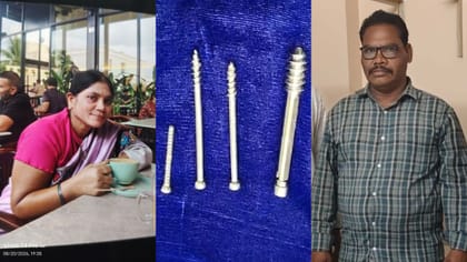 భార్యను హత్య చేసి పొదల్లోనే పడేసిన భర్త.. ఒక్క సర్జికల్ స్క్రూతో