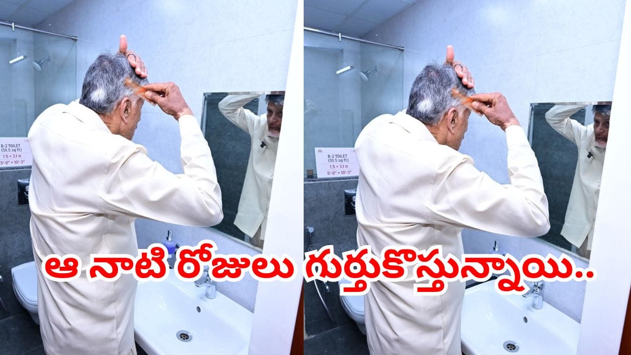 అద్దం.. ఓ దువ్వెన.. సీఎం సాబ్ స్టైలే మారిపోయింది..! ఒక్కసారిగా పాత జ్ఞాపకాల్లోకి చంద్రబాబు