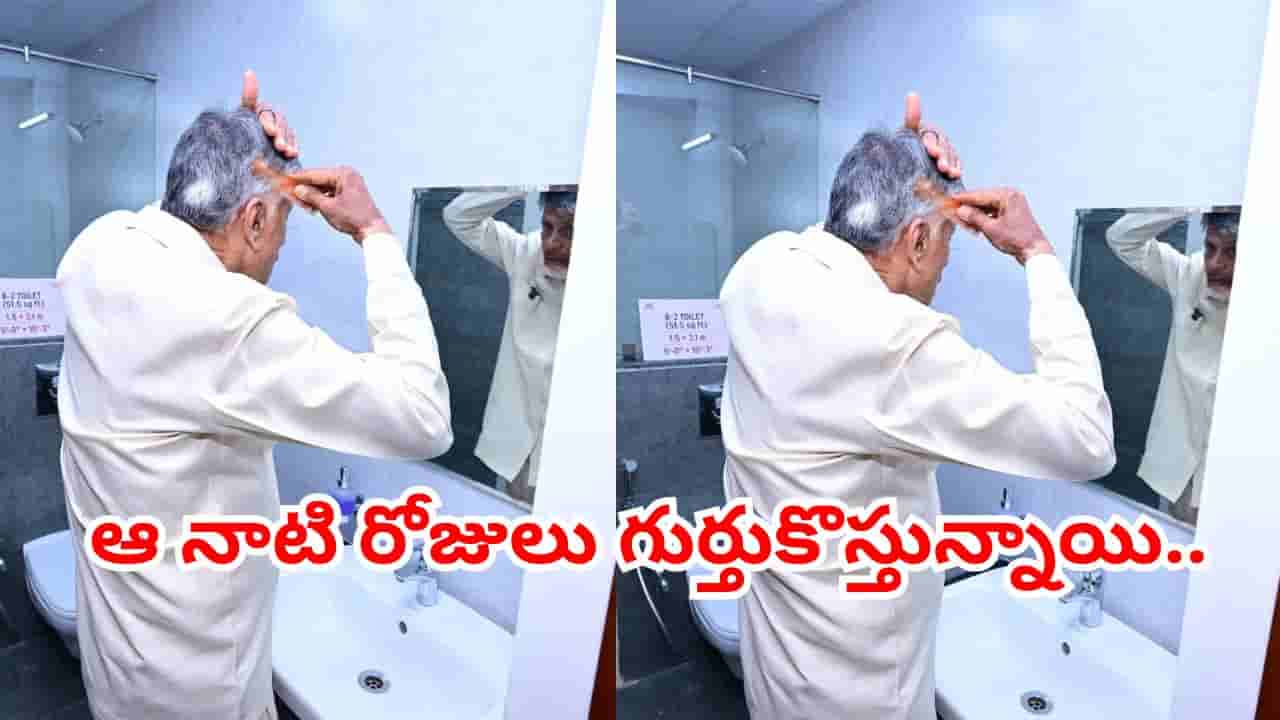 అద్దం.. ఓ దువ్వెన.. సీఎం సాబ్ స్టైలే మారిపోయింది..! ఒక్కసారిగా పాత జ్ఞాపకాల్లోకి చంద్రబాబు