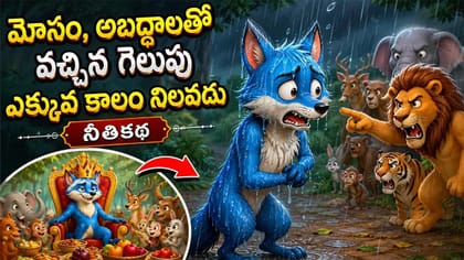 అబద్ధాలతో సాధించిన విజయం పేకమేడలా కూలాల్సిందే.. నీలిరంగు నక్క కథ