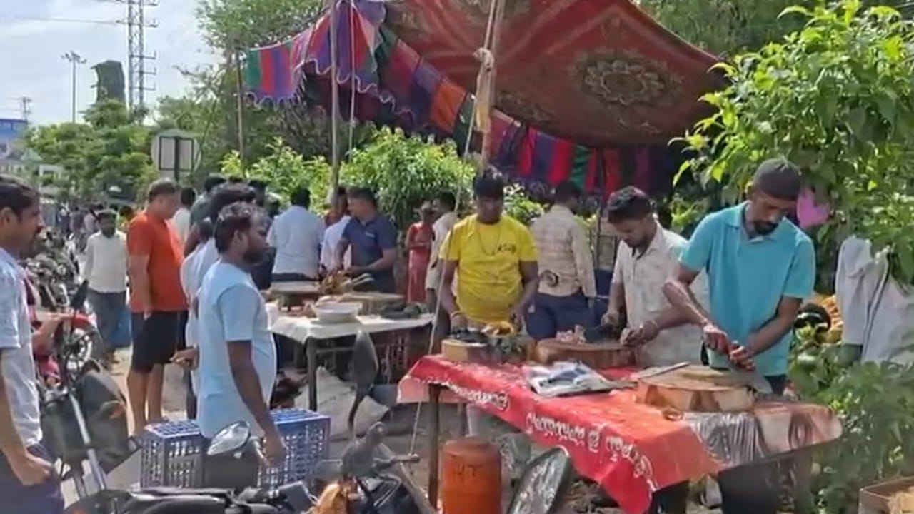 హైదరాబాద్ శివారులోని కాళీమందిర్, నార్సింగి, బుద్వేల్తో పాటు పలు ప్రాంతాల్లో నాటు కోళ్ల అమ్మకాలు జోరుగా సాగుతున్నాయి. రోడ్ల పక్కనే కోళ్లను పెట్టుకుని వ్యాపారులు విక్రయిస్తున్నారు. పండుగ కావడంతో ఉదయం నుంచే కొనుగోలుదారులతో ఈ ప్రాంతాలు సందడిగా కనిపిస్తున్నాయి.