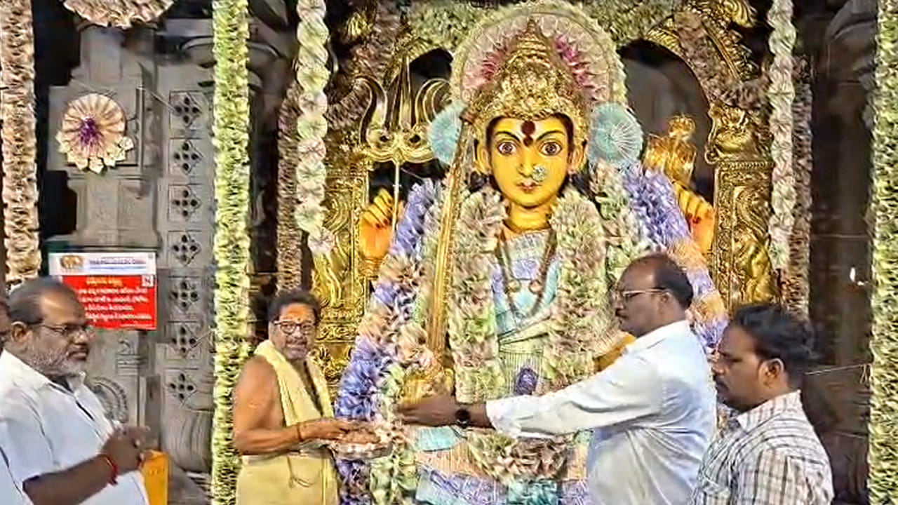 శ్రావణ మాసం రెండో శుక్రవారం సందర్భంగా అనకాపల్లిలో నూకాలమ్మ.. ధనలక్ష్మిగా భక్తులకు దర్శనమిచ్చారు. 10 లక్షల విలువైన కరెన్సీ నోట్లతో అమ్మవారిని అందంగా అలంకరించారు.