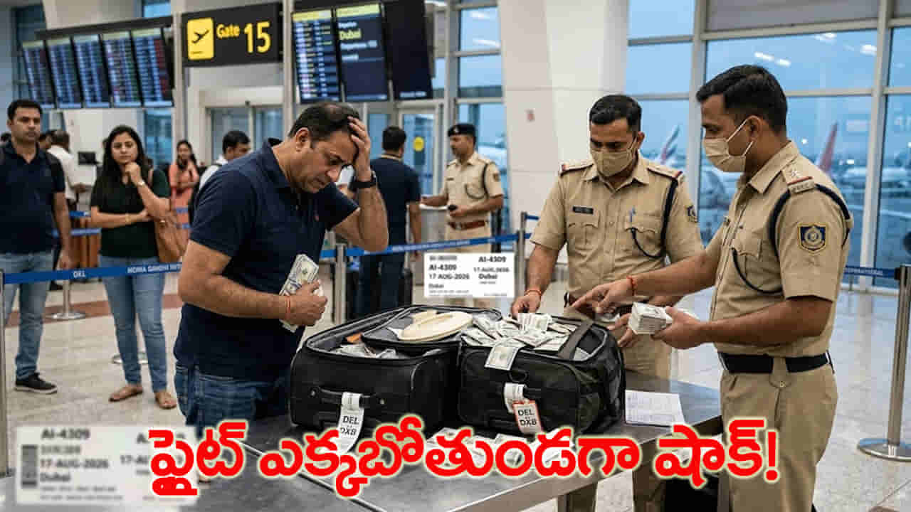 Watch: దుబాయ్ ఫ్లైట్ ఎక్కబోతుండగా జారిపడ్డ బ్యాగ్.. అనుమానంతో చెక్ చేస్తే షాక్..!