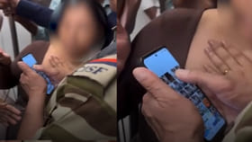 కాలర్ పట్టుకున్న యువతి! గన్ తీసిన పోలీస్..
