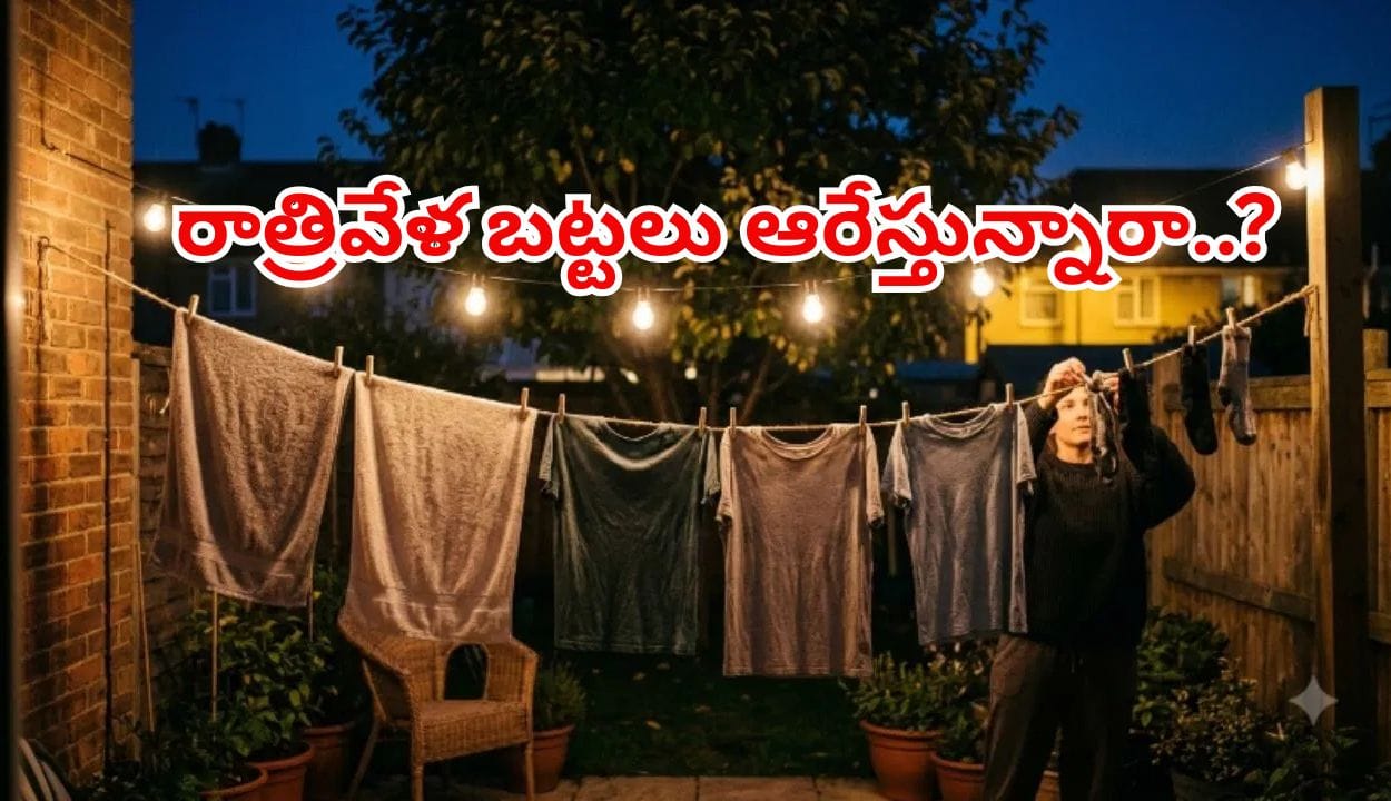 రాత్రి పూట బట్టలు ఆరేస్తున్నారా? వాస్తు ప్రకారం, ఆరోగ్యపరంగా కలిగే నష్టాలు ఇవే!