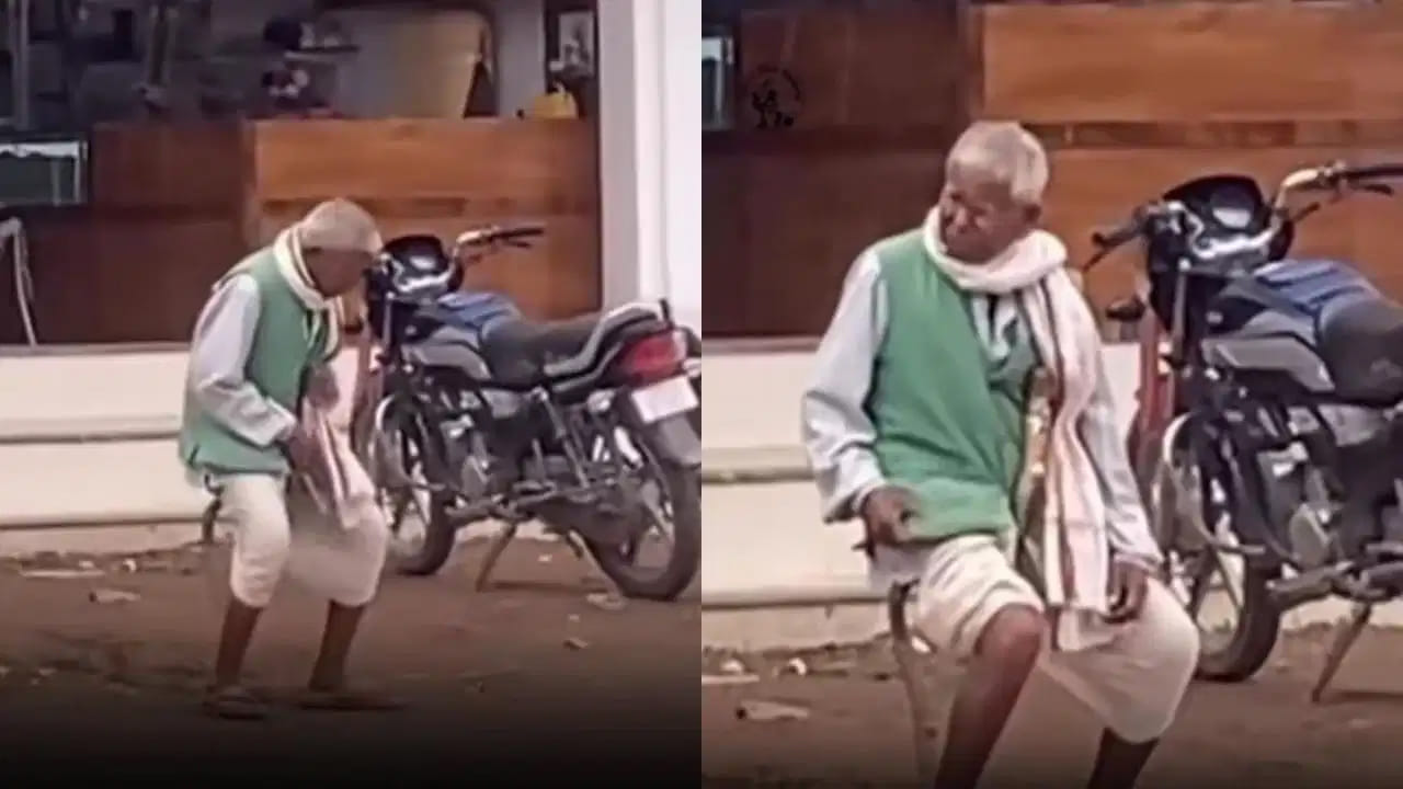 Video: తాతా నువ్ కేక.. నీ తెలివికి హ్యాట్సాఫ్.. ఊతకర్రను కుర్చీలా ఎలా మార్చేశాడో చూడండి..