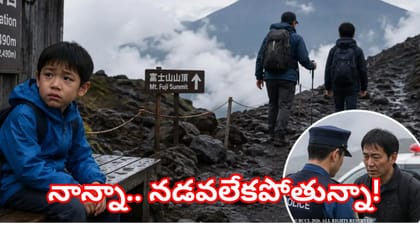 ఫుజి పర్వతంపై కలకలం, 7 ఏళ్ల బాబును ఒంటరిగా వదిలి కొండెక్కిన తండ