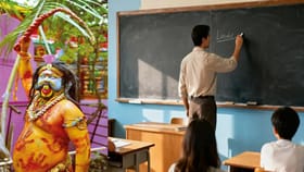 కొరడా చేతపట్టి వీధుల్లోకి ప్రభుత్వ బడి టీచర్‌.. అసలు సంగతి ఏమంటే?