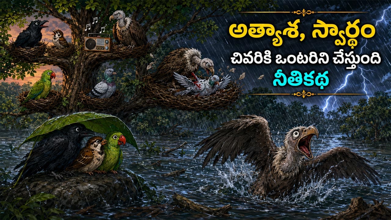 Moral Story: అత్యాశ, స్వార్ధం చివరికి ఒంటరిని చేస్తుంది.. అడవిలో భారీ వర్షం కథ