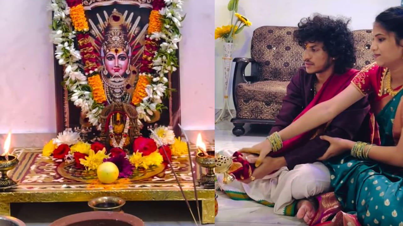 ఈ సందర్భంా అమ్మవారికి నైవేద్యం సమర్పించి మొక్కులు తీర్చుకున్నారు ప్రవీణ్-వంశిత. అనంతరం తమ బోనాల పూజలకు సంబంధించిన ఫొటోలను సోషల్ మీడియాలో షేర్ చేసుకున్నారీ న్యూ కపుల్. ప్రస్తుతం ఈ ఫొటోలు నెట్టింట వైరల్ అవుతున్నాయి.