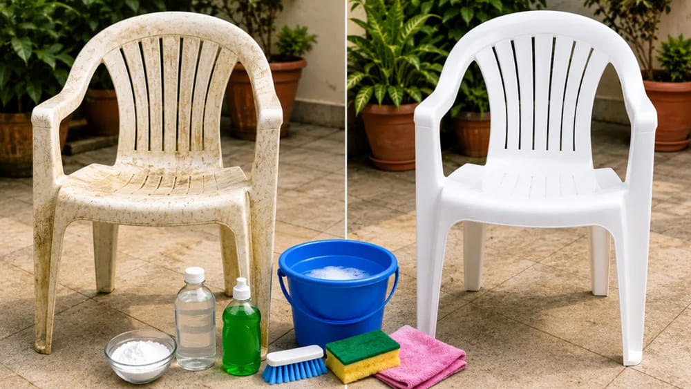 Cleaning Tips: ప్లాస్టిక్ కుర్చీలు మురికిగా, పచ్చగా మారాయా? ఇలా క్లీన్ చేస్తే కొత్తదానిలా మెరిసిపోతాయ్‌!