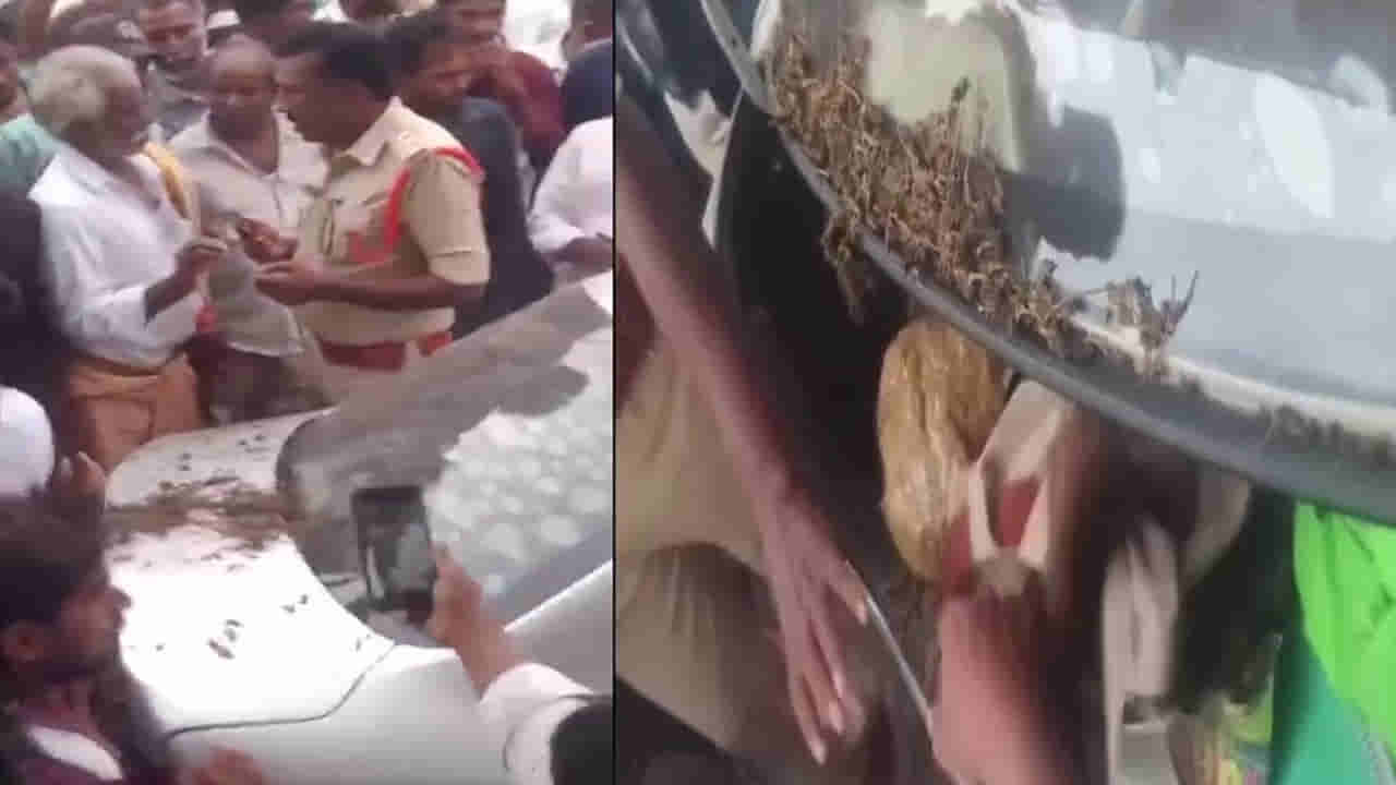Andhra Pradesh: పోలీసుల కారు బీభత్సం.. డిక్కీలో గంజాయి, మద్యం బాటిళ్లు.. అసలు ఏం జరిగిందంటే..?