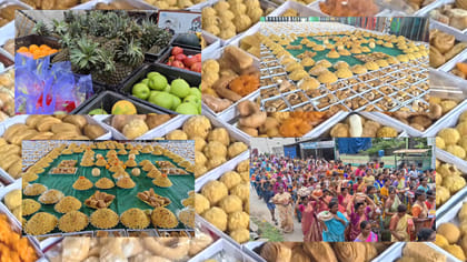 8 వేల కేజీల స్వీట్లు, పండ్లతో భీమవరం ఆలయంలో భారీ వేడుక!