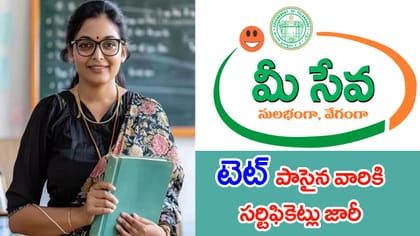 TET పాసైన వారికి గుడ్‌న్యూస్.. MeeSeva ద్వారా సర్టిఫికెట్లు జారీ