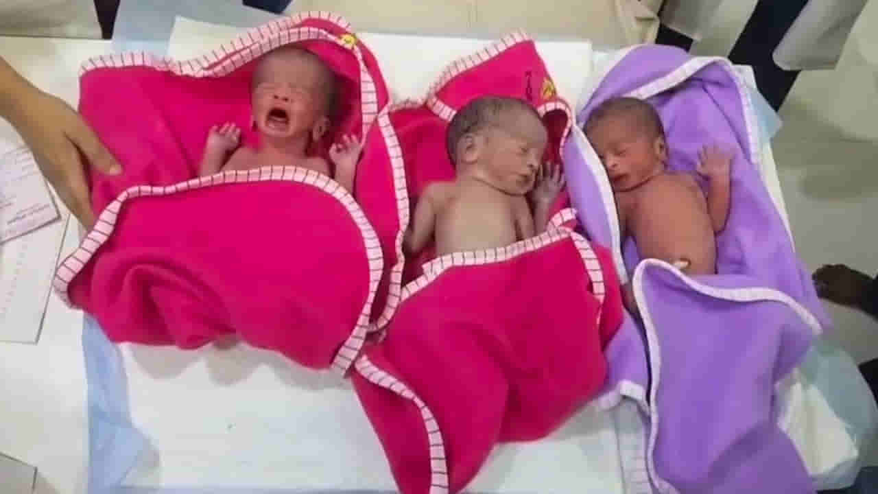 త్రిబుల్ ధమాకా.. ఒకే కాన్పులో ముగ్గురు పిల్లలు.. ఆ ఇంట అంబరాన్ని అంటిన సంబరాలు..