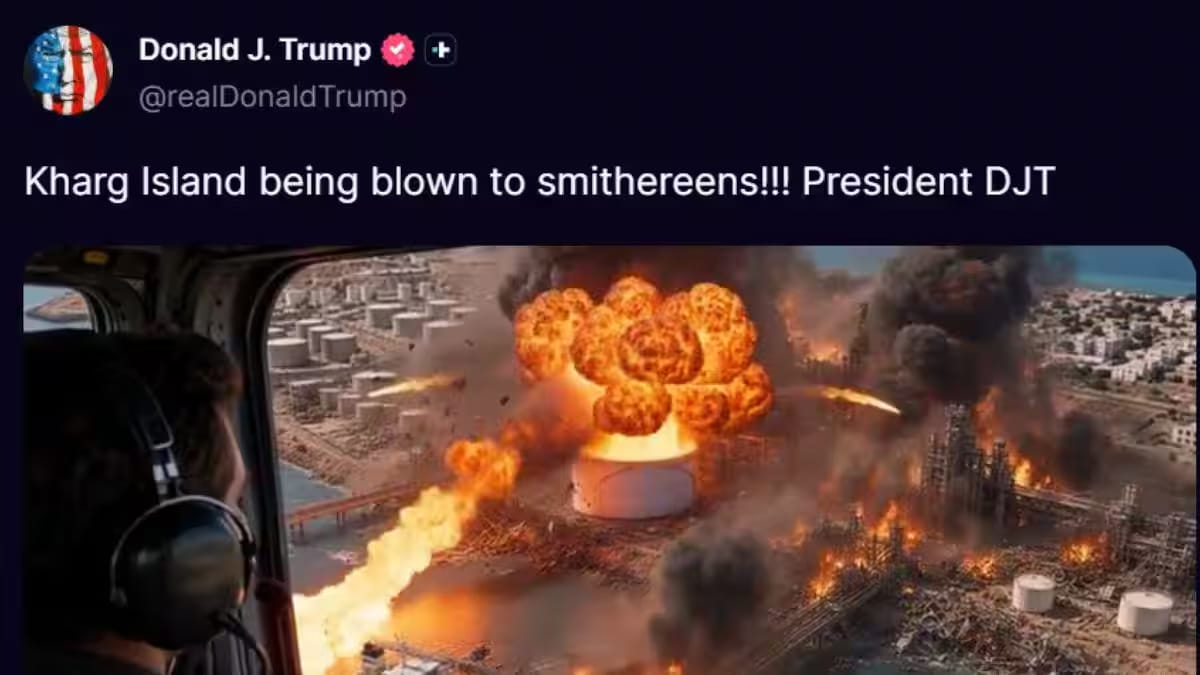 Trump On Kharg Island
