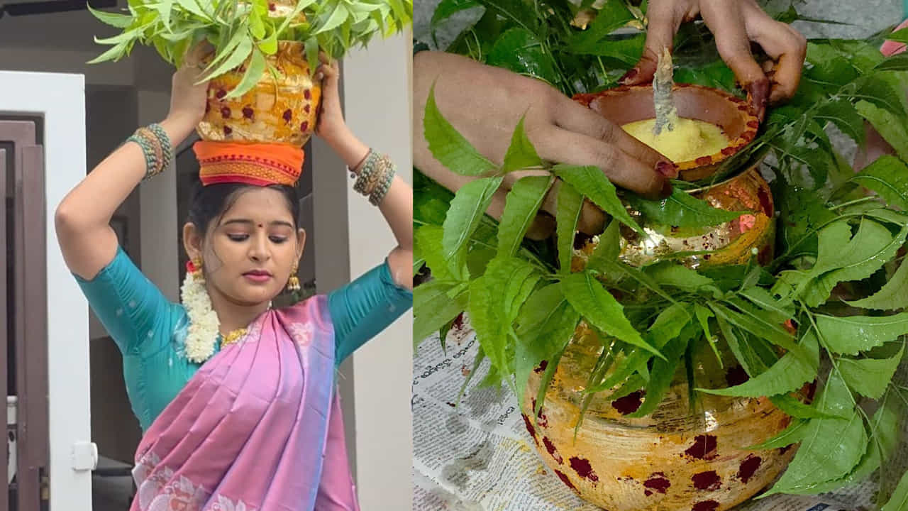   హుషారు పిట్టలతో హీరోయిన్ గా పరిచయం కానున్న వాసవీ గణేశన్ తాజాగా బోనమెత్తింది. అనంతరం ఈ వేడుకకు సంబంధించిన పొటోలను సోషల్ మీడియాలో షేర్ చేసింది. వీటికి 'ఎల్లమ్మా తల్లీ బ్లెస్సింగ్స్' అంటూ క్యాప్షన్ ఇచ్చింది. ప్రస్తుతం ఈ ఫొటోలు సామాజిక మాధ్యమాల్లో వైరల్ గా మారాయి. 
