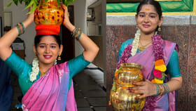 ఎల్లమ్మా తల్లీ.. దీవించు.. బోనమెత్తిన టాలీవుడ్ హీరోయిన్.. ఫొటోస్
