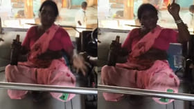 మామూలు మాస్ కాదు రా సామీ.. బస్సులో కల్లు సీసాతో అవ్వ తగ్గేదేలే..