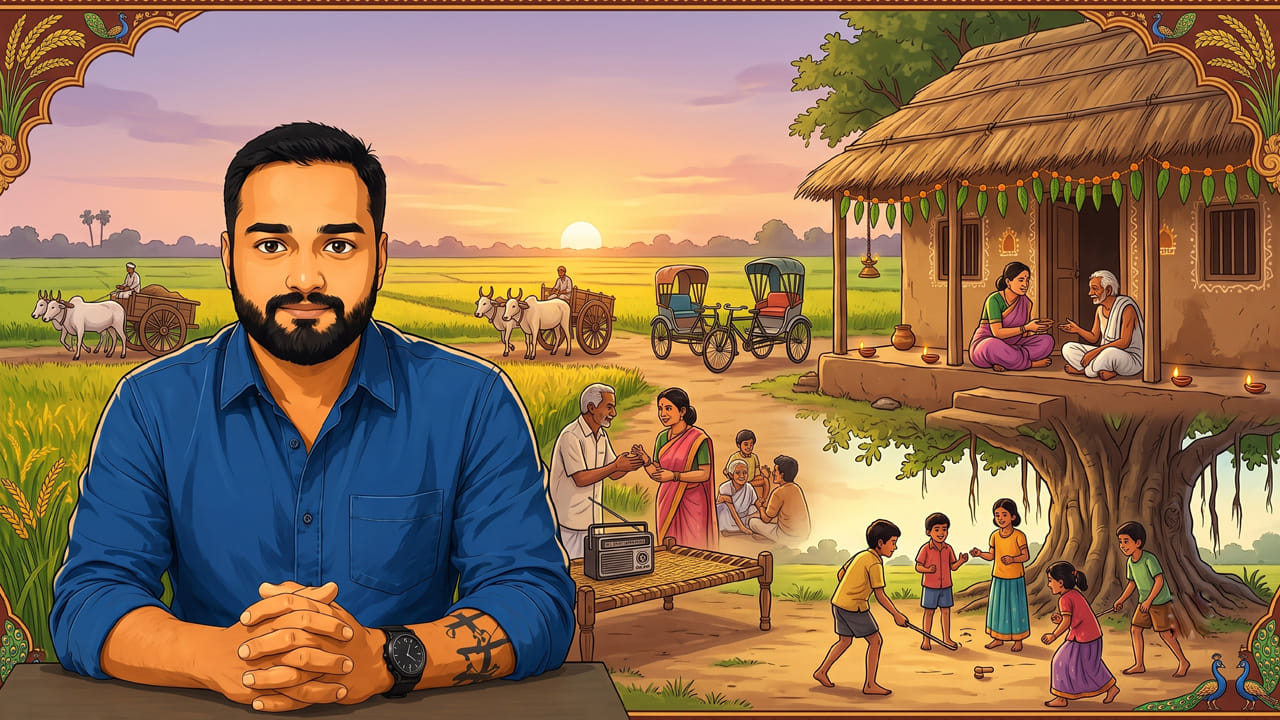 ఆనాటి బాల్యం మరింత మధురం! చేతుల్లో వీడియో గేమ్లు, కళ్లకు అద్దాలు లేవు; పచ్చని మట్టినేలే ఆటస్థలాలు, చెట్టు కొమ్మలే ఉయ్యాలలు. గోళీలు, బొంగరాలు, టైరు చక్రాల ఆటలతో సంధ్యా సమయం వరకు వీధుల్లో కేరింతలు కొట్టేవారు. రాత్రిపూట ఆరుబయట నులక మంచాలు వేసుకుని, కరెంట్ లేకపోయినా చల్లటి వెన్నెల్లో నక్షత్రాల జాతర చూస్తూ.. రేడియోలో పాత పాటలు, క్రికెట్ కామెంట్రీ వింటూ అమ్మమ్మలు చెప్పే చందమామ కథలు వింటూ నిద్రపోయే ఆ రాత్రులు ఎంత ప్రశాంతమైనవి!